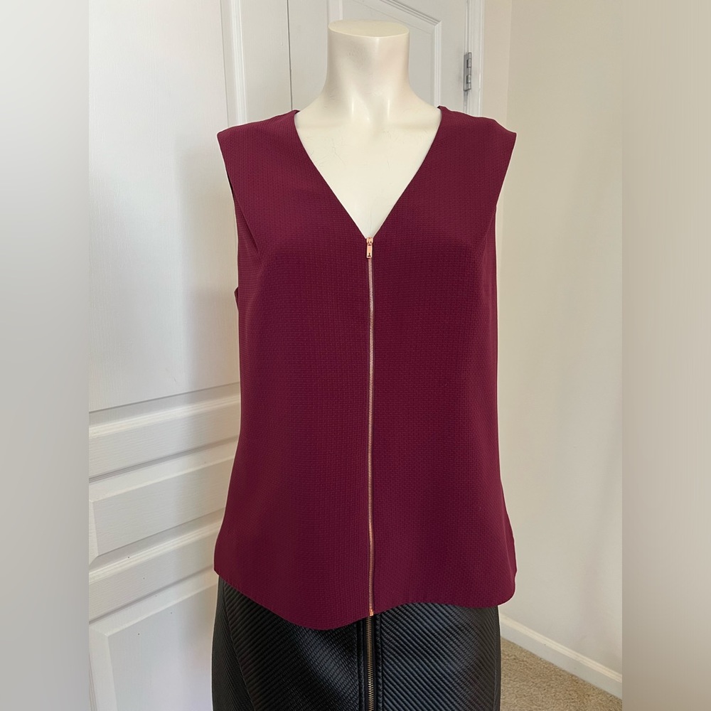 Ted Baker Maroon Top Size 3 (US 8) - Excellent Condition